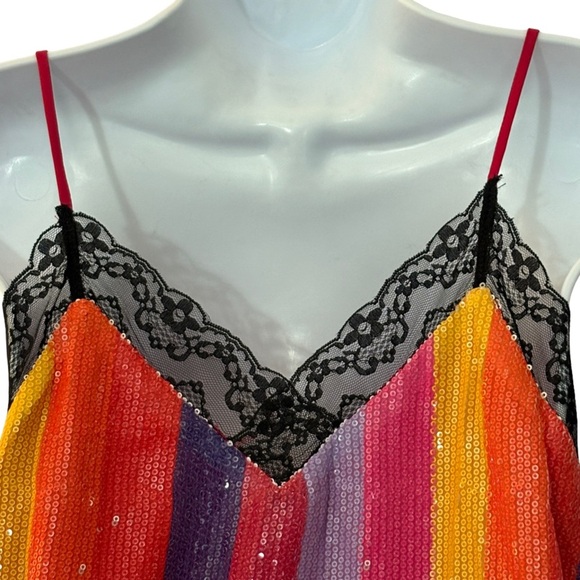 Olivia Rubin Flora Cami Pre Fall Stripe Sequin Lace Camisole Top Size 6 NEW NWT - Picture 6 of 12